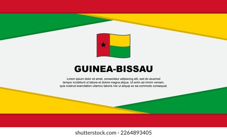 Guinea-Bissau Flag Abstract Background Design Template. Guinea-Bissau Independence Day Banner Cartoon Vector Illustration. Guinea-Bissau Vector