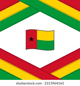 Guinea-Bissau Flag Abstract Background Design Template. Guinea-Bissau Independence Day Banner Social Media Post. Guinea-Bissau Template