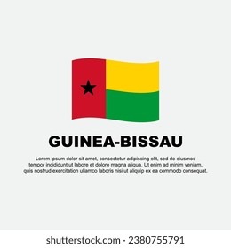 Plantilla de diseño de fondo de bandera de Guinea-Bissau. Cartel del Día de la Independencia de Guinea-Bissau en medios sociales. Antecedentes en Guinea-Bissau