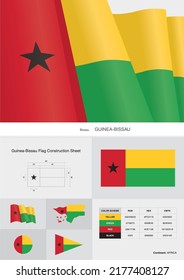 guinea-bissau flag consruction sheet vector