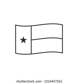Guinea-Bissau flag icon in black outline flat design. Independence day or National day holiday concept.