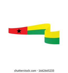 Flagge Guinea-Bissaus. Einfache Vektorillustration. Nationale Flagge Guinea-Bissaus