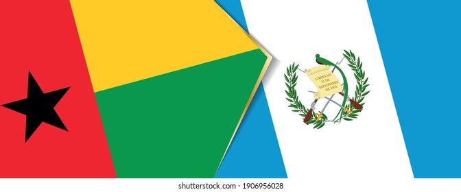 Guinea-Bissau and Guatemala flags, two vector flags symbol of relationship or confrontation.