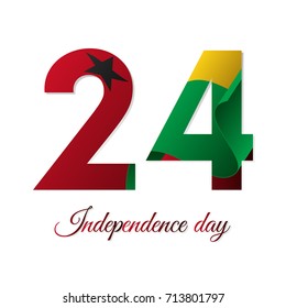 Guinea-Bissau independence day. Vector illustration.