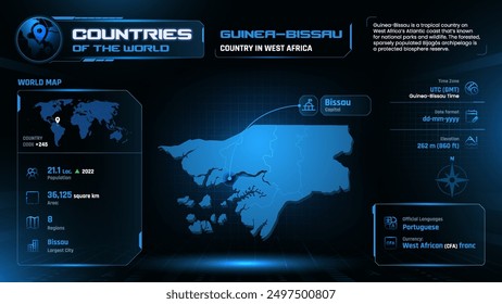 Guinea-Bissau Map Detailed Insights on Geography, Population and Key Facts-Vector Design