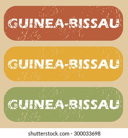 Guinea-Bissau on colored background