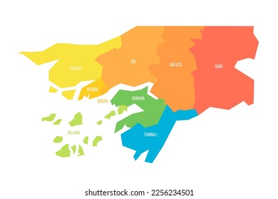 Guinea-Bissau political map of administrative divisions