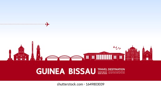 Guinea-Bissau travel destination grand vector illustration. 