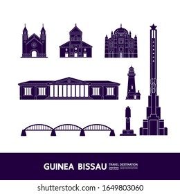 Guinea-Bissau travel destination grand vector illustration. 