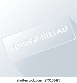 Guinea-Bissau unique button for any design. Vector illustration