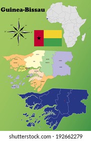 Guinea-Bissau vector set. Isolated