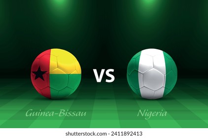 Guinea-Bissau vs  football scoreboard broadcast template for soccer africa tournament 2023