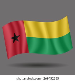 Guinea-Bissau waving flag