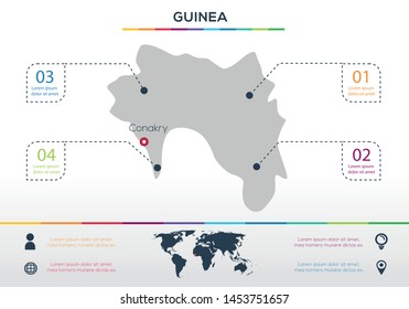 GUINEA-info graphics elements Vector illustration