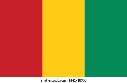 Guinean flag illustration vector design