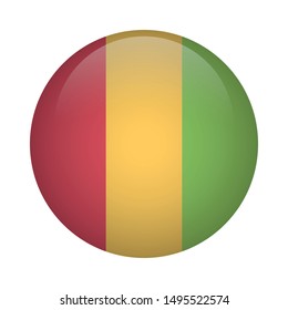 Guinean round flag icon - Guinea