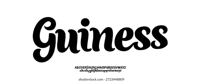 Guiness fonte criativa simples Design de fonte para tipografia de logotipo, tipo moderno