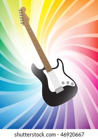 Guitar and abstract background