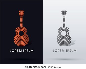 Guitar Abstract Symbol, Logo, Vector.