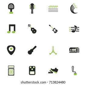 Guitar and accessories vector icons for user interface design