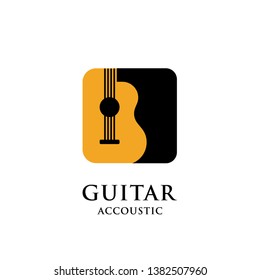 Guitar Accoustic Logo Icon Symbol