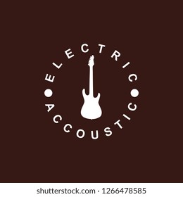 guitar acoustic classic  logo template