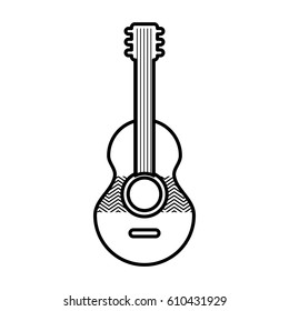 guitar acoustic isolated icon vector illustration design