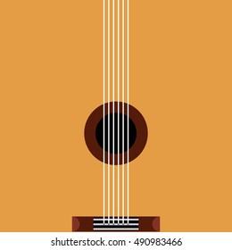 guitar acoustic pop art style vector illustration design