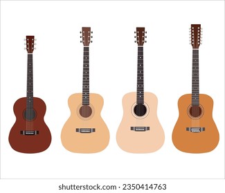 guitar acoustic vector design collection 1