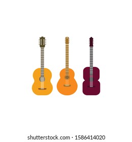 guitar acoustic vector, illustration music.