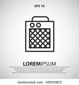 guitar amp line icon