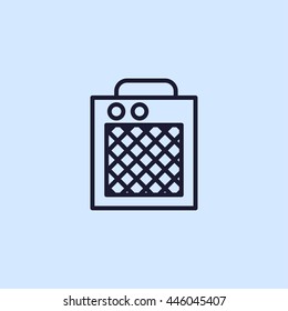 guitar amp line icon