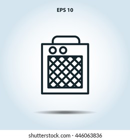 guitar amp line icon