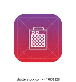 guitar amp line icon