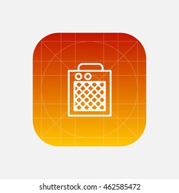 guitar amp line icon