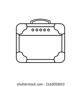Guitar amp pictogram vector illustration.