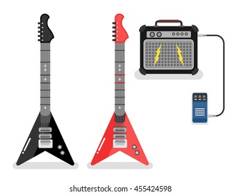 Guitar and amplifier