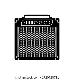 Guitar Amplifier Icon, Amp, Power Amplifier Icon Vector Art Illustration