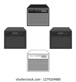 Guitar amplifier icon in cartoon style isolated on white background. Musical instruments symbol stock vector illustration