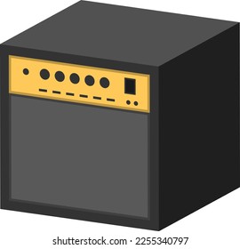 Guitar amplifier isolated vector illustration.