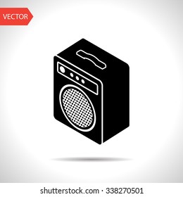 guitar amplifier isometric 3d icon