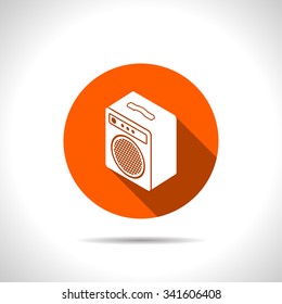 guitar amplifier isometric 3d icon