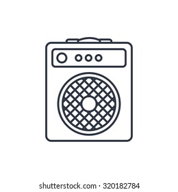 guitar amplifier outline icon 