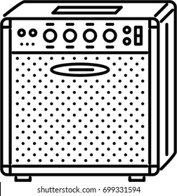 guitar amplifier outline icon