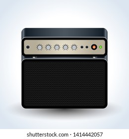 Guitar amplifier realistic vector icon