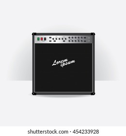 Guitar amplifier set vector illustration