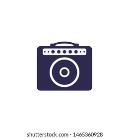 guitar amplifier vector icon on white