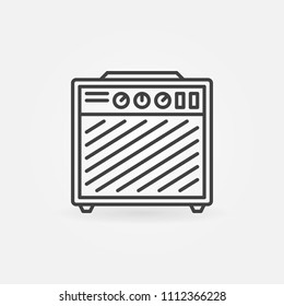 Guitar Amplifier Vector Icon Or Symbol In Thin Line Style