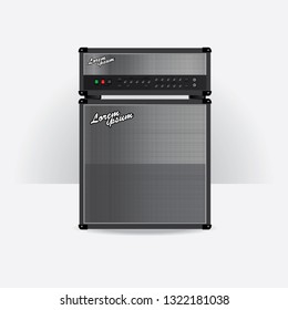 Guitar amplifier vector illustration