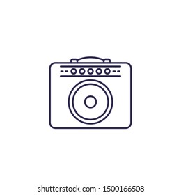 guitar amplifier vector line icon